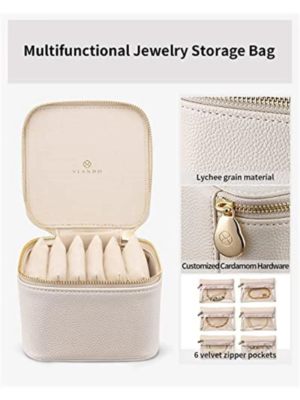 Travel Jewelry Organizer Box Portable Jewelry Case Ring Earring Storage